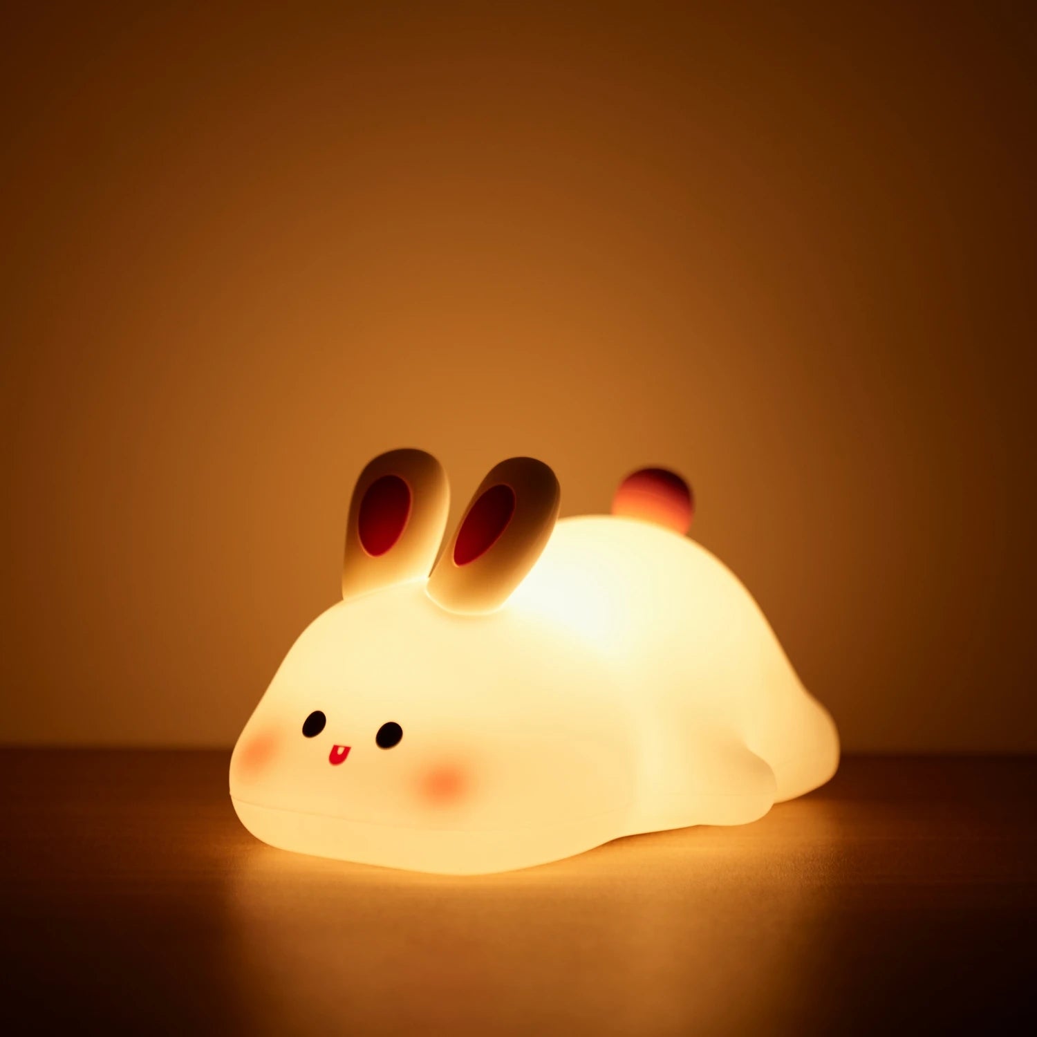 LED Night Light – Cute Rabbit Silicone Lamp, Dimmable USB Rechargeable for Kids