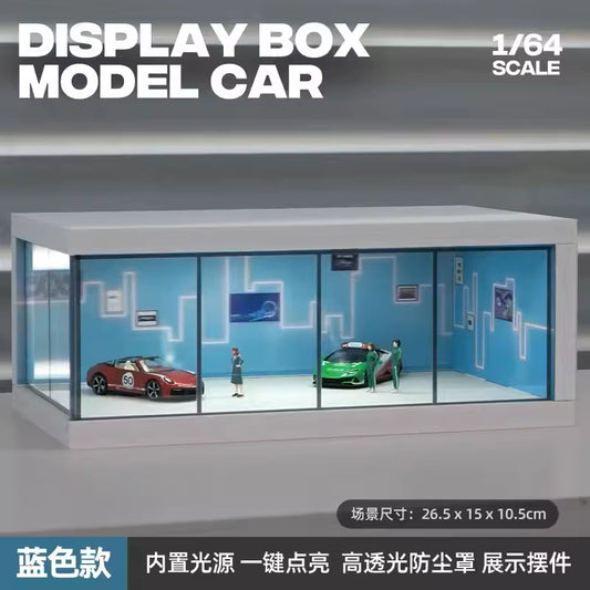 1:64 Car Model Display Box - Acrylic Garage & Parking Lot Toy