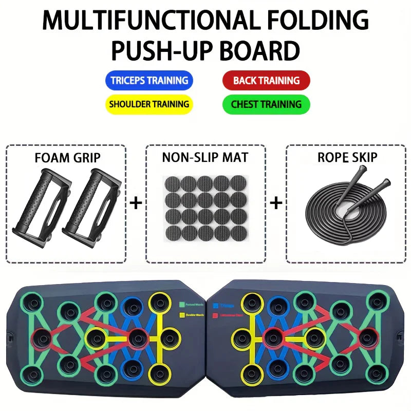 Push-Up Board Set – Portable Foldable Fitness Equipment for Chest, Arms & Back Training