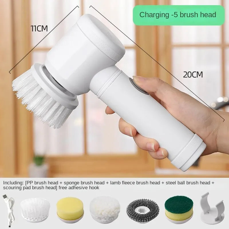 Multi-Functional Electric Cleaning Brush – Wireless Scrubber for Kitchen & Bathroom