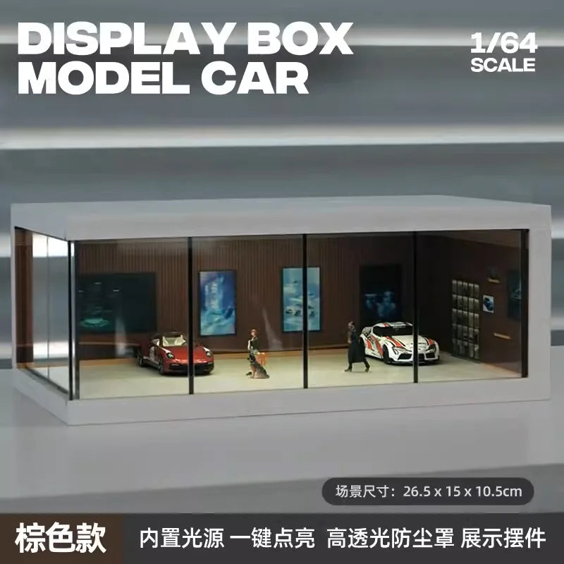 1:64 Car Model Display Box - Acrylic Garage & Parking Lot Toy