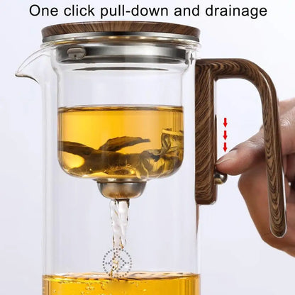 Water Separation Inner Container Teapot One Click Magnetic Switch Tea