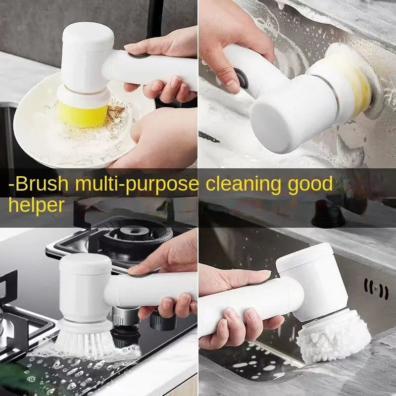 Multi-Functional Electric Cleaning Brush – Wireless Scrubber for Kitchen & Bathroom