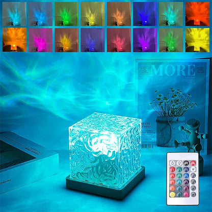 Ocean Wave Projector Light – 16 Colors Aurora Glow Lamp for Home & Office