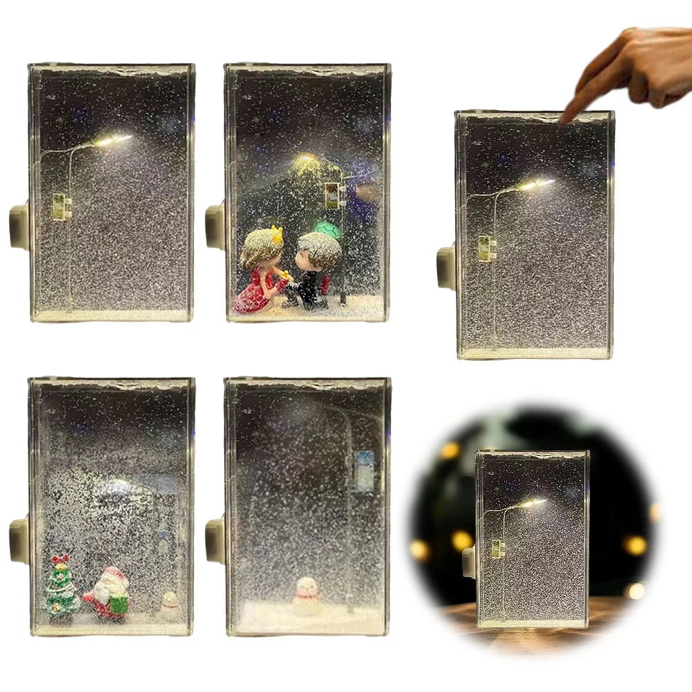 Christmas Snowy Night Light DIY Street Lamp Decor