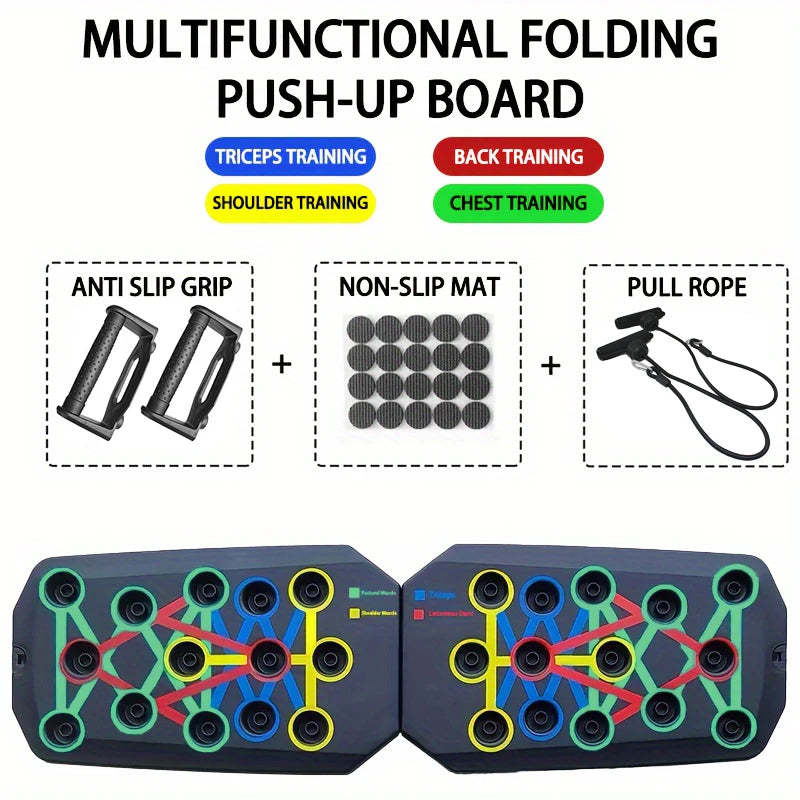 Push-Up Board Set – Portable Foldable Fitness Equipment for Chest, Arms & Back Training