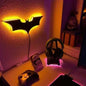 Batmanes Night Light Cool Remote Control Multi Color 3D Creative Bat Atmosphere Home Decoration Bedroom Wall Hanging Lamp