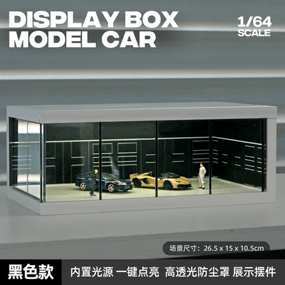 1:64 Car Model Display Box - Acrylic Garage & Parking Lot Toy