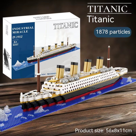 Titanic Giant Ship Building Blocks – Luxury Iceberg Cruise Wreck DIY Model for Kids & Adults